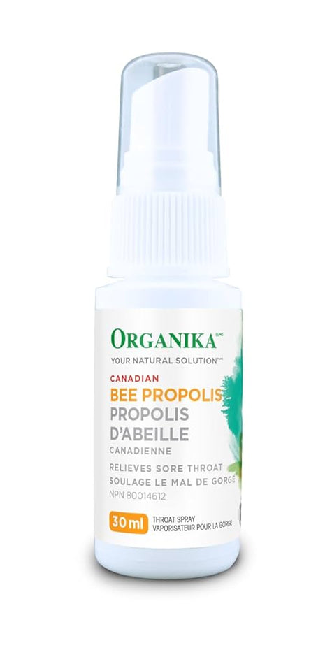 Organika Bee Propolis Throat Spray Alcohol Free, 30 mL
