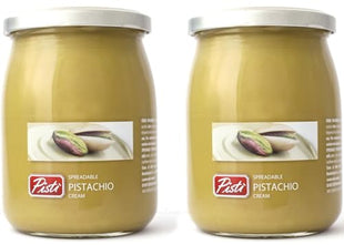 Value Bundle: Pistachio Cream Large Bottles - Pistachio Butter Spread Pisti Sweet Italian Paste - Custom Value Bundle Branded Package of 2
