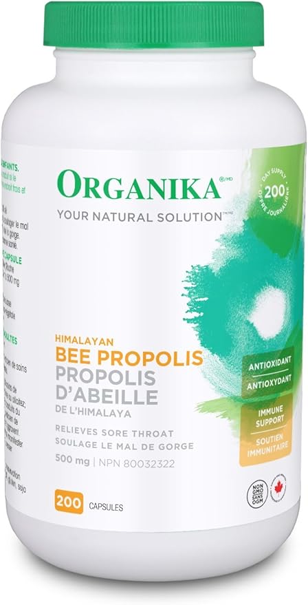 Organika Bee Propolis 500 mg, 200 Capsules