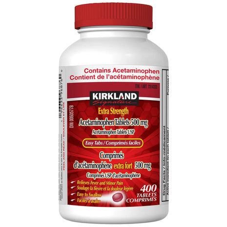 Kirkland Signature Extra Strength Acetaminophen 500 mg 400Tablets