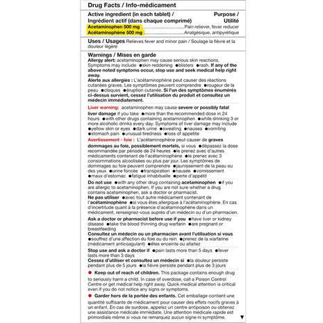 Kirkland Signature Extra Strength Acetaminophen 500 mg 400Tablets