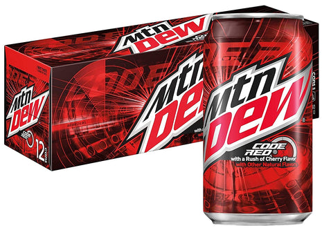 Mountain Dew Code Red, 355ml x 12, Bundle, (2 Pack, 24 Cans)F