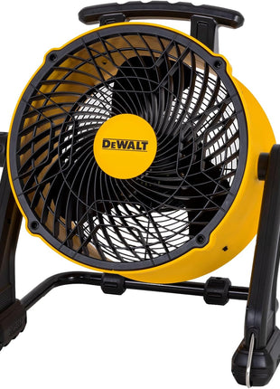 DEWALT 40 cm Heavy Duty Floor Fan, High Velocity Barrel Shop Fan, 3-Speed Powerful with 4000 CFM, 360° Adjustable Tilting Airflow Fan for Warehouse, Workshop, Factory, Basement