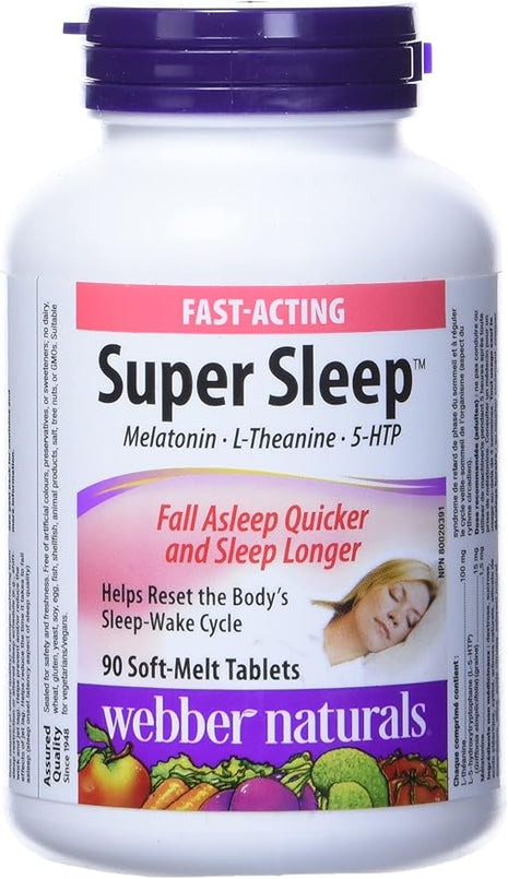 Webber Naturals Super Sleep 90 Chewable Tablets
