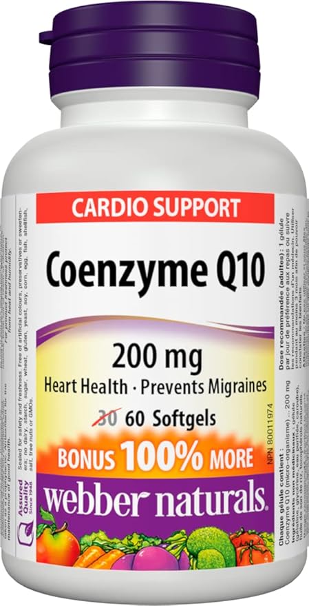 webber naturals CoQ10 200mg - 60 Softgels