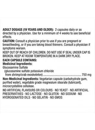 Kirkland Signature Glucosamine Sulfate 750 mg - 420 vegetarian capsules