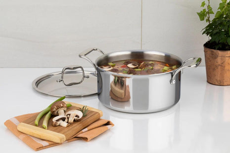 Meyer SuperSteel Tri-Ply Clad Stainless Steel 8-Piece,  Induction Cooktop Compatible Made in Canada,