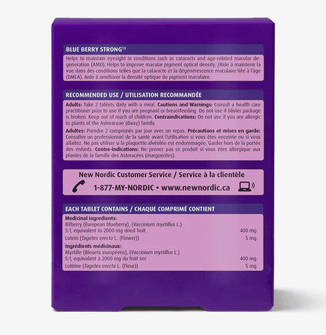 New Nordic Blue Berry Strong, 120 Tablets