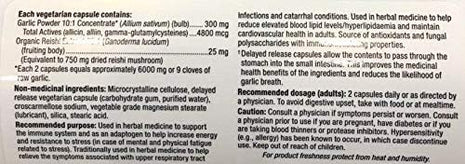 webber naturals Garlic Plus with Reishi Mushroom Extract