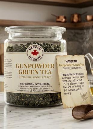 Marsline Premium Gunpowder Green Tea Leafs