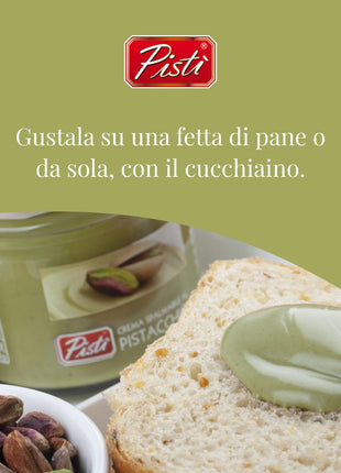 Pistì - Crème de Pistacchio Spalmabile - Aux Pistaches Verdi Selezionati, Lavorazione Artigianale, 100% Naturelle - 3 Vasetti donnent 1 kg