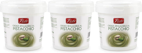 Pistì - Crème de Pistacchio Spalmabile - Aux Pistaches Verdi Selezionati, Lavorazione Artigianale, 100% Naturelle - 3 Vasetti donnent 1 kg