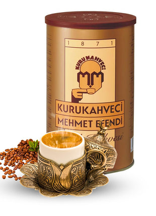 Café turc traditionnel Kuru Kahveci Mehmet Efendi, 500 g – Riche, corsé et finement moulu pour une infusion parfaite sur la cuisinière