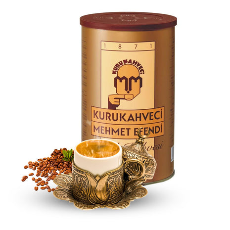 Café turc traditionnel Kuru Kahveci Mehmet Efendi, 500 g – Riche, corsé et finement moulu pour une infusion parfaite sur la cuisinière