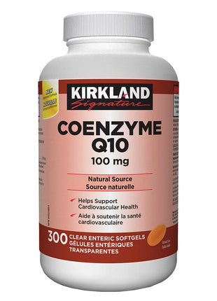 Kirkland Signature Coenzyme Q10 100 mg, 300 Clear Enteric Softgels