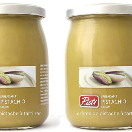 Value Bundle: Pistachio Cream Large Bottles - Pistachio Butter Spread Pisti Sweet Italian Paste - Custom Value Bundle Branded Package of 2