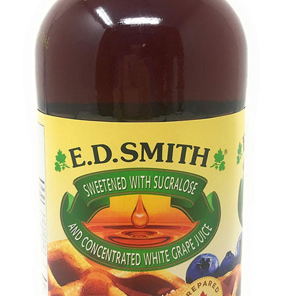 E.D. Smith No Sugar Added Table Syrup, 375 ml. Maple Flavour, Low Calorie option for Diabetic diets or those seeking skinny syrups. 80% Less Sugar than Maple Syrup! Great for Pancakes and Waffles!