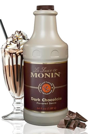 Monin Gourmet Dark Chocolate Sauce, 64 oz bottle