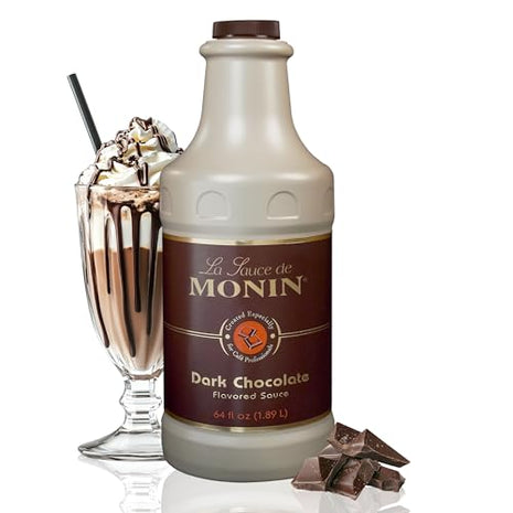 Monin Gourmet Dark Chocolate Sauce, 64 oz bottle