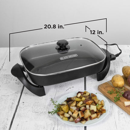 Poêle électrique BLACK+DECKER, à fond épais, surface antiadhésive