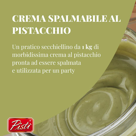 Pistì - Crème de Pistacchio Spalmabile - Aux Pistaches Verdi Selezionati, Lavorazione Artigianale, 100% Naturelle - 3 Vasetti donnent 1 kg