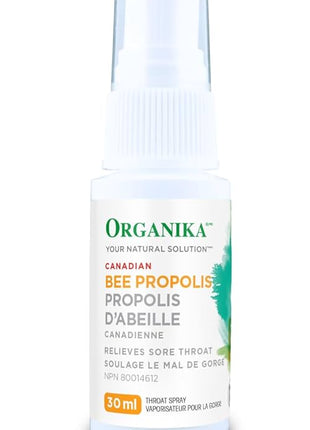 Organika Bee Propolis Throat Spray Alcohol Free, 30 mL