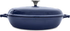 T-fal Enameled Cast Iron Casserole with Lid, stewpot, cocotte 3.5qt, Blue