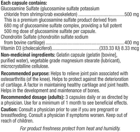 webber naturals Glucosamine Chondroitin Sulfate, Extra-strength, 300 Capsules