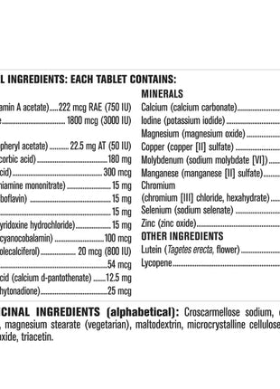Kirkland Signature Men 50+ Multivitamin, 365 Tablets