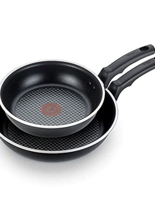 T-Fal Comfort Non-Stick 2 Pack (9 Inch and 11 Inch) Fry Pan Set, Dishwasher Safe Cookware, C565S264, Black