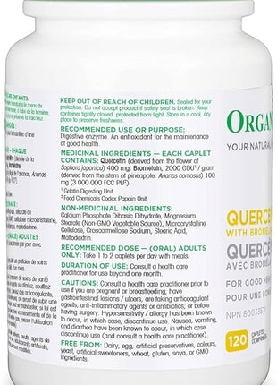 Organika Quercetin 120 caplets