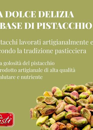 Pistì - Crème de Pistacchio Spalmabile - Aux Pistaches Verdi Selezionati, Lavorazione Artigianale, 100% Naturelle - 3 Vasetti donnent 1 kg