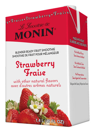 Monin Blender Ready Strawberry Fruit Smoothie Mix, 46 Ounce - 6 per case.