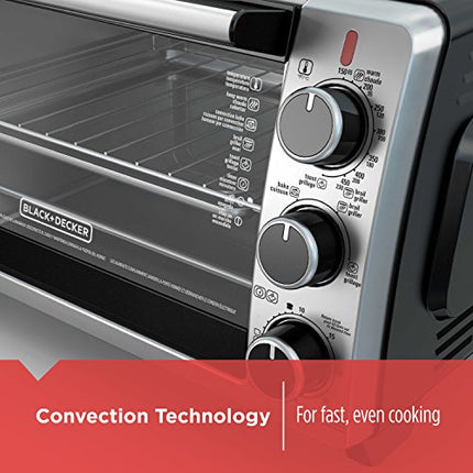Black+Decker TO1675B 6-Slice Convection Countertop Toaster Oven