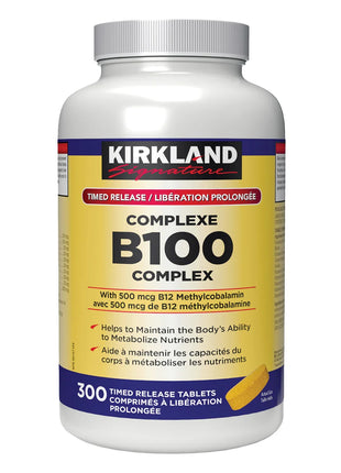 Kirkland Signature Timed Release B100 Complex, 300 Tablets