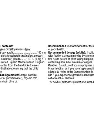 Holista Extra Strength Oregano Oil with Vitamin E - 90 softgels