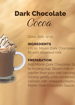 Monin Gourmet Dark Chocolate Sauce, 64 oz bottle