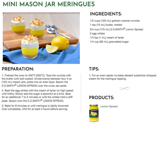 E.D.Smith Lemon Spread, 500ml, Pack of 2, Total 1000 ml