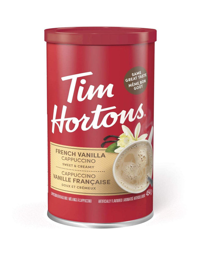 Cappuccino instantané à la vanille française de Tim Horton's 470 ml