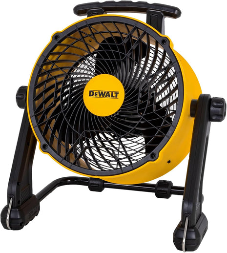 DEWALT 40 cm Heavy Duty Floor Fan, High Velocity Barrel Shop Fan, 3-Speed Powerful with 4000 CFM, 360° Adjustable Tilting Airflow Fan for Warehouse, Workshop, Factory, Basement