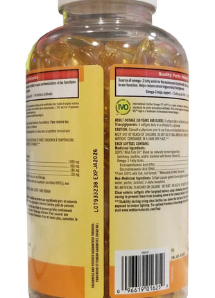 Kirkland Signature 100% Wild Fish Oil Blend, 400 Softgels