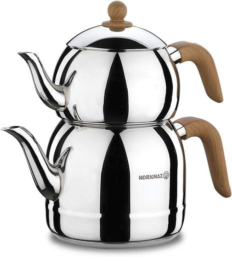 Korkmaz Turkish Teapot 18/10 Stainless Steel 3.6 Litre Capacity