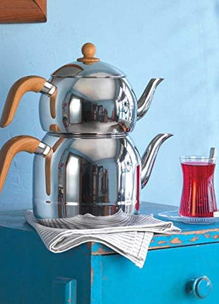 Korkmaz Turkish Teapot 18/10 Stainless Steel 3.6 Litre Capacity