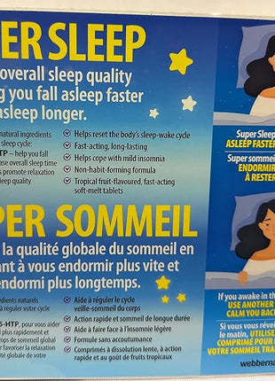 Webber Naturals Super Sleep 90 Chewable Tablets