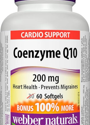webber naturals CoQ10 200mg - 60 Softgels