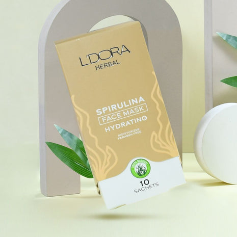 Masque Visage Hydratant à la Spiruline pour Tous Types de Peau 10 sachets