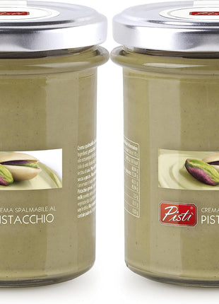 Coffret économique : Crème de pistache italienne douce Pisti - Beurre de pistache - Pistaches - Pâte à tartiner à la pistache - Coffret économique personnalisé de 2 pièces