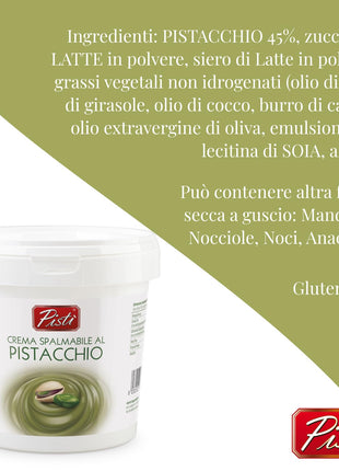 Pistì - Crème de Pistacchio Spalmabile - Aux Pistaches Verdi Selezionati, Lavorazione Artigianale, 100% Naturelle - 3 Vasetti donnent 1 kg
