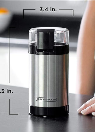 Moulin à café et à épices électrique Smartgrind Easy Touch CBG110SC de Black &amp; Decker, noir 