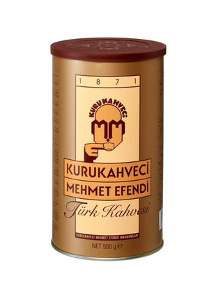 KURUKAHVECI MEHMET EFENDI Café turc, grains d'arabica, torréfié et moulu, arôme riche, frais, corps moyen à intense, goût original depuis 1871 (17,6 oz / 500 g)